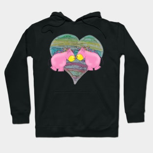 Loveheart Unicorns Hoodie